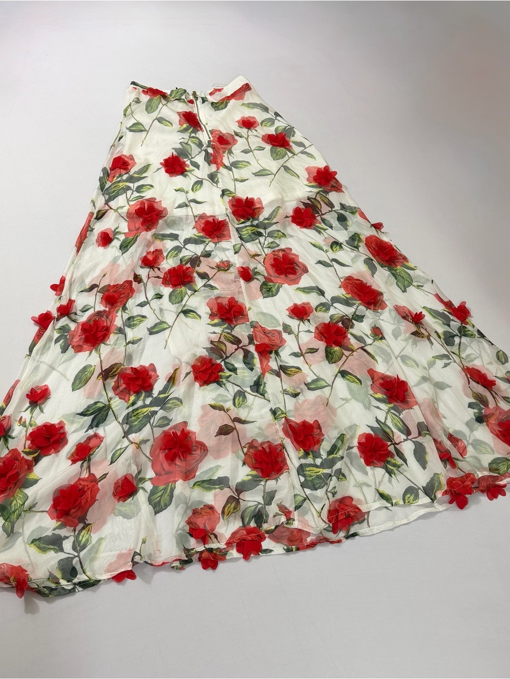 🌹 New with Tags AKIRA White Sheer Maxi Skirt – Size Large - Picture 10 of 11